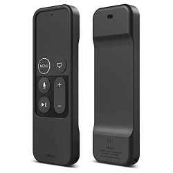 Elago R1 Intelli Case Compatible With Apple Tv Siri Remote 4K 4TH Generation Black - Magnet Technology Heavy Shock Absorption Lanyard Included Durable Material