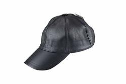 Newmoon Adjustable Classic Leather Baseball Outdoor Cap Hat Black