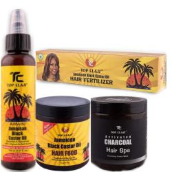 Hair Regrowth Kit- Mask Jamaican Black Castor Oil Hairfood Oil & Ferlizer