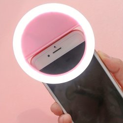 Good Quality LED Selfie Ring Light Battery Rechargeable Ring Lamp For Smart Phone Computer Makeup Warm White Light