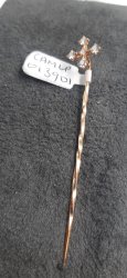 Browns Tie Pin 18CT Rose Gold Diamond Pin Pendant