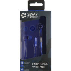 SWAY Earphones With Microphone Blue
