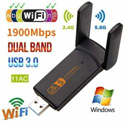 USB Wifi Adapter 1900MBPS Dual Band 2.4G 5G Wireless Adapter MINI Wireless Network Card Wifi Dongle For Laptop desktop pc Support WINDOWS10 8 8.1 7 VISTA XP 2000 Mac Os X 10.6-10.14