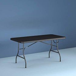 Centerfold 6 Foot Folding Table In Black