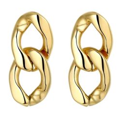 18K Gold Plated Dangle Link Earrings