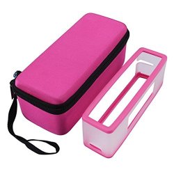 Coohole Soft Storage Cover Case Bag For Bose-soundlink MINI I II 2 Bluetooth Speaker Hot Pink