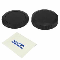 Haoge Camera Body Cap And Rear Lens Cap Cover Kit For Canon Rf Mount Camera Lens Such As Eos R Rp