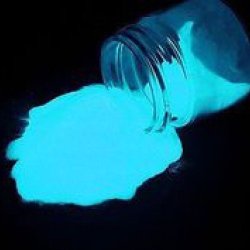 Glow-in-the-dark uv Powders Aqua-blue