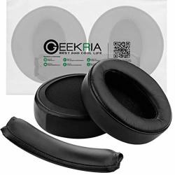 Geekria Earpad Replacement For Sony MDR-XB950BT MDR-XB950N1 MDR-XB950B1 MDR-XB950AP MDR-XB950 H Headphone Ear Pad And Headband Pad ear Cushion + Headband Cushion repair Parts Suit Black