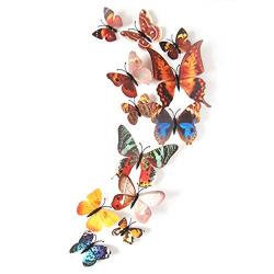 6X Pvc 3D Butterfly Wall Stickers