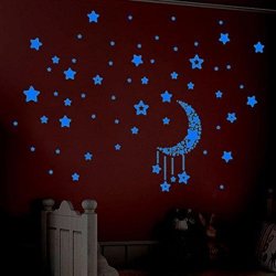 KESEE ? A Set Kids Bedroom Fluorescent Glow In The Dark Stars Wall Stickers