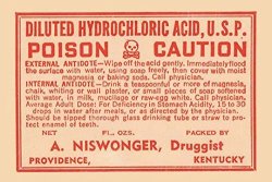 Diluted Hydrochloric Acid 12X18 Paper Poster