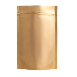 100 Piece Stand Up Resealable Pouch Bags Premium GOLD-20 X 30 Cms + 5 Cms