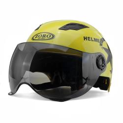 Motorcycle Helmet Half Open Face Scooter Protection Head Gear - Yellow