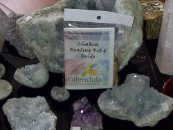 Crystal Chakra Set With Guide Book Calendula - Balancing Meditation Vibration & Emotional Supp