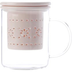 Maxwell & Williams Lille 350ml Glass Mug With Infuser Pink -