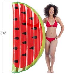 Matney Inflatable Pool Float Watermelon Slice Perfect Lounger Raft Float For Pools Lakes Beaches And Rivers Great For Backyard Pool Parties Picnics And More