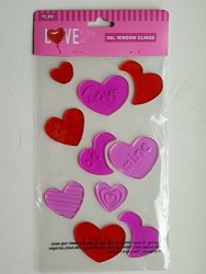 10 Piece Valentine Gel Hearts In Reds And Pinks Reminds Me Of The Conversation Hearts