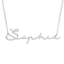 CNE105863 - Sterling Silver Name Necklace Also Available In Plated Gold & Rose Gold