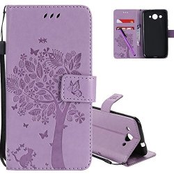 Hmtech Huawei Y5 Lite 2017 Case 3D Embossed Love Tree Cat Butterfly Pattern Handmade Pu Flip Stand Card Holders Wallet Protective Cover For Huawei