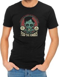 Feed The Zombies Mens T-Shirt Black Xxx-large