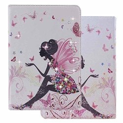 Ipad Air 2 Cover Apple Ipad 6 Case Bling Bling Rhinestone Pu Leather Smart Case With Auto Waking Up And Sleeping Function+ 1 Free