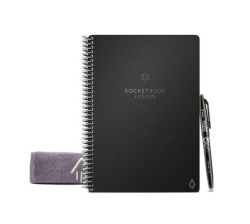 Rocketbook Fusion Digital Reusable Notebook - Black -A5 Size Eco-friendly Notebook- Planner Task List Calendar And More Includes 1 Pen And Microfibre Cloth
