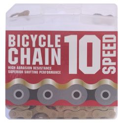 10 Speed Bicycle Chain Titanium Gold Plated 116L