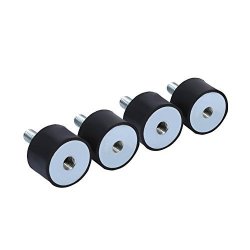 uxcell 20 x 15mm Rubber Mounts,Vibration Isolators,Shock Absorber with M6 x 18mm Studs 5pcs 