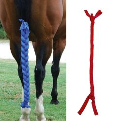 Horse Protective Supplies Ponytail Anti-mosquito Fossil Warming Horse Tail Package Red