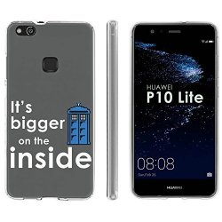Huawei P10 Lite Tpu Silicone Phone Case Mobiflare Clear Ultraflex Thin Gel Phone Cover - Blue Box For Huawei P10 Lite 5.2" Screen