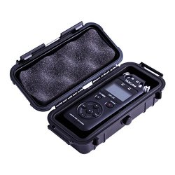 Casematix Carry Case For Tascam DR-22WL Portable Handheld Recorder W Wi-fi Waterproof Airtight Protective Design With DR22WL Foam Padding