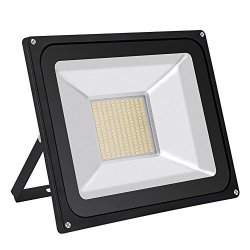 LED Flood Lights 100W 8000LM Super Bright Security Lights Warm White 3000K Daylight Outdoor And Indoor IP65 Waterproof Floodlight Landscape Wall Lights For Garage