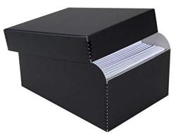 Lineco Photo Storage Box Holds 1000 3" X 5" Or 4X6" Or 5X7" Photos Removable Lid With Photo Envelopes Color: Black.