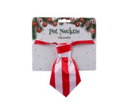 Pet Necktie - Christmas Accessories - Red & White - 10 Pack