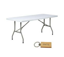 1.8 Meter Portable Folding Trestle Table - White - 2 Pack