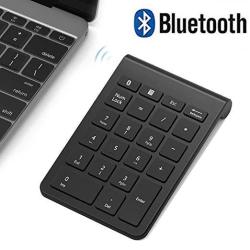 Bluetooth Number Pad Wireless Numeric Keypad Acedada Slim Portable 28-KEYS : Financial Accounting Data Entry External Numpad 10 Key For Laptop Tablets Surface Pro