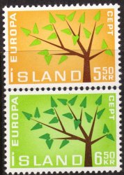 Iceland 1962 Europa Sg 395-6 Complete Unmounted Mint Set