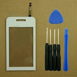 Touch Screen Digitizer Glass Lens Replacement Part For Samsung S5230 White