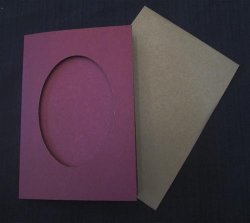 The Velvet Attic - Burgundy Window Card With Metallic Gold Envelope