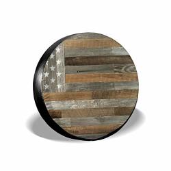 Cover Tire Artiswall American Flag Reclaimed Wood Potable Polyester Universal Spare Wheel Tire Wheel S For Jeep Trailer Rv Suv Truck Camper Travel