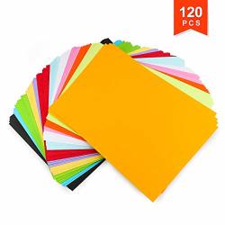Hslife 120 Pack Colored Paper Colored A4 Copy Paper Handmade Folding Paper Craft Craft Decorating Cut-to-size Paper 10 Differnet Colors For Diy Art Craft