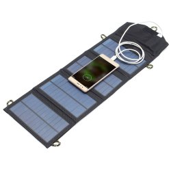 IPREE??5V 7W Portable Solar Panel Outdoor Travel Emergency Foldable Charger Power Bank With USB Port