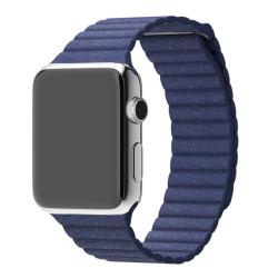 Zoodle Midnight Blue Leather Loop Band For Apple Watch - 42MM Or 44MM