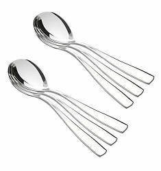 13-inch Serving Spoons Set of 6, Dongbo Stainless Steel Long Handle Buffet Serving Spoons for Catering, Silver