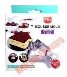 3PC House Stainless Steel Mousse Cake Ring Mold Cookie Cutter 8CM 10CM