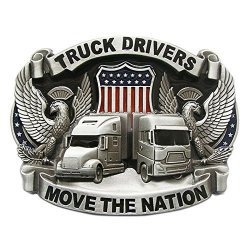 New Vintage Enamel Nation Road Truck Driver Belt Buckle Also Stock In Us