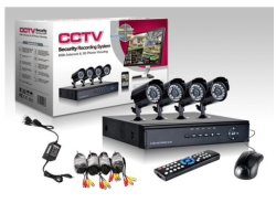 Channel 4 Cctv Kit 900TVL Camera With Phone Viewing