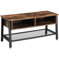 Living Room Industrial Style Brown Wood Metal Tv Stand Cabinet