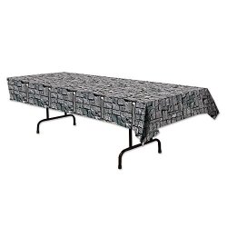 Beistle 54535 Stone Wall Tablecover 54 X 108 4.5FT X 9FT